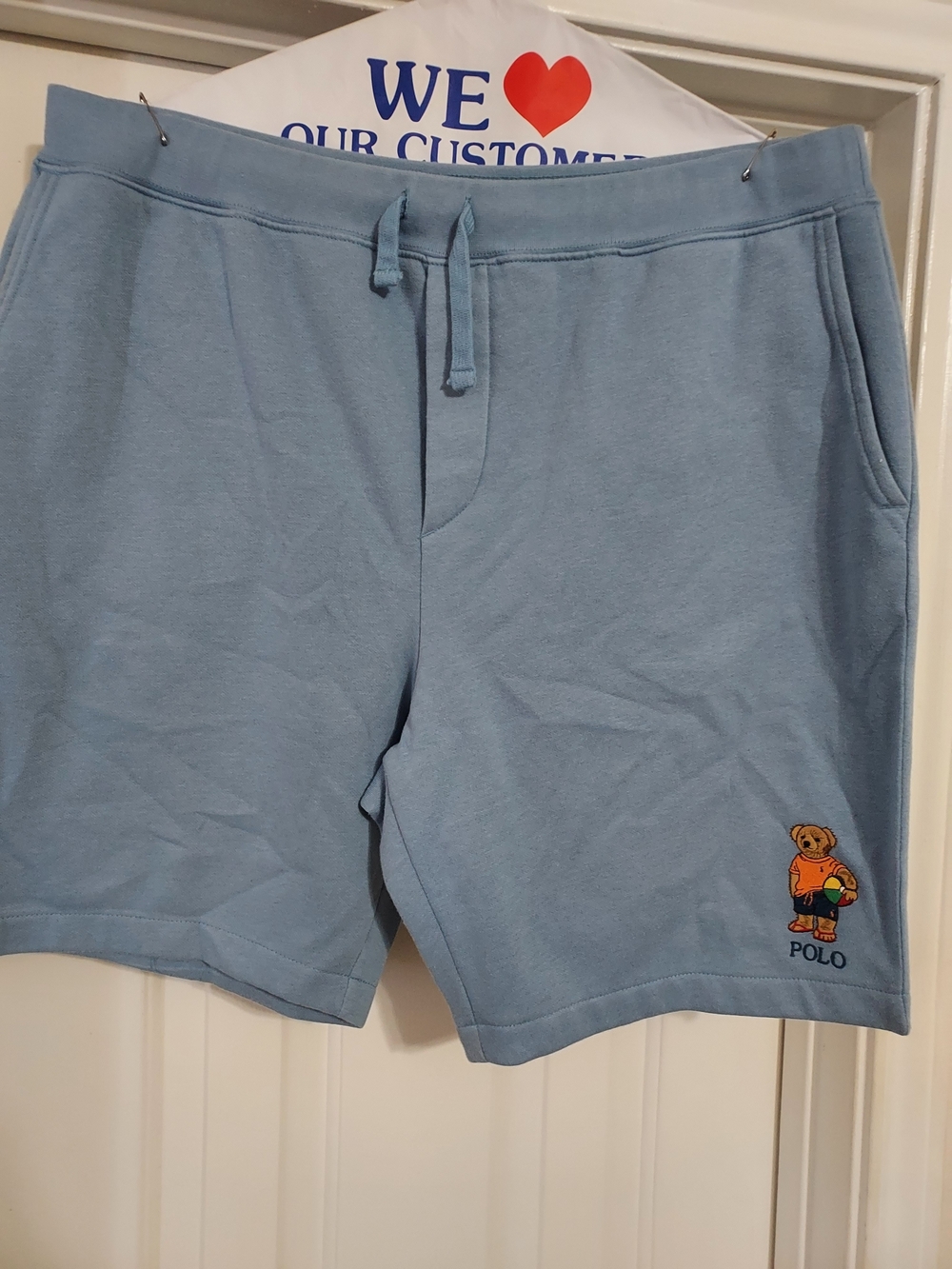 Polo by Ralph Lauren Bear Light Blue Men's Cotton Shorts
